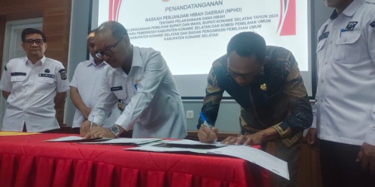 Pemkab Konsel Gelontorkan Dana Hibah Pilkada Sebesar Rp 87,6 Miliar