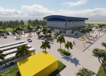 Pengerjaan Taman Parkiran GOR Buton Rampung