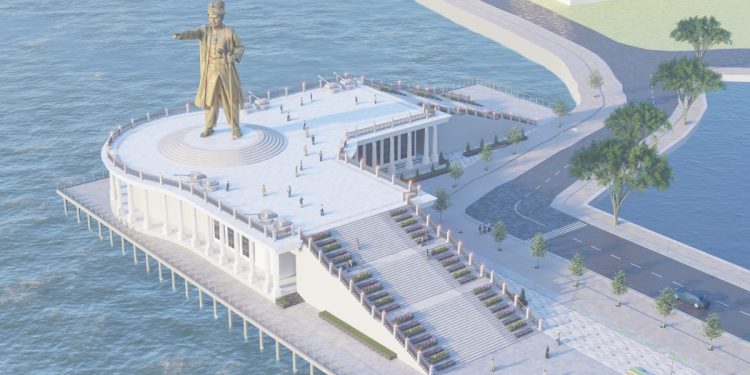 Pembangunan Tugu Patung Oputa yi Ko di Baubau Terus Dikebut