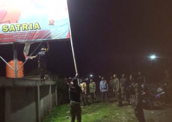 Hari Pertama Masa Tenang, Satpol PP Konsel Tertibkan Ribuan Alat Peraga Kampanye