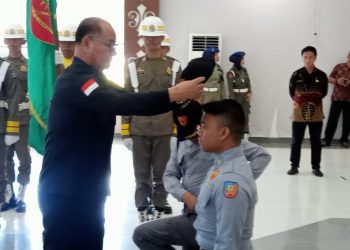 Sukseskan Pemilu 2024, Bupati Surunuddin Kukuhkan 1685 Satlinmas