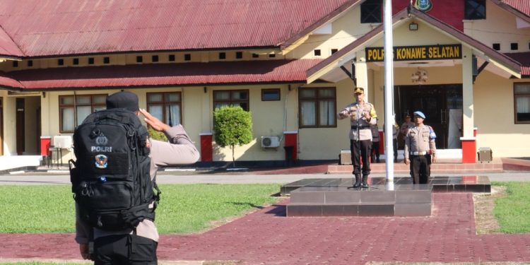 Pastikan Personel Siap PAM Pemilu 2024, Kapolres Konsel : Polisi tak Netral, Hukuman Berat Menanti