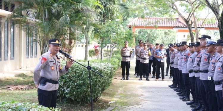 Polres Konsel Kerahkan 150 Personel Kawal Pelaksanaan Pleno KPU Kabupaten