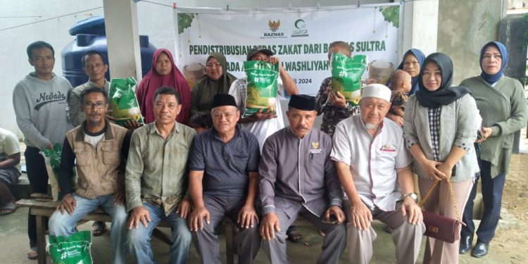 Baznas Sultra Gandeng Alwashliyah Salurkan Zakat Fitrah