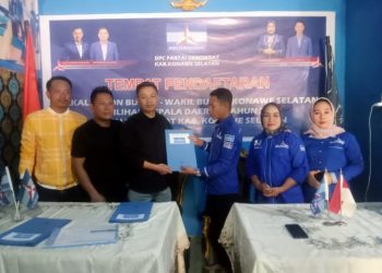 Sehari Buka Penjaringan, Tiga Balon Bupati dan Satu Wabup Ambil Formulir Pintu Demokrat Konsel