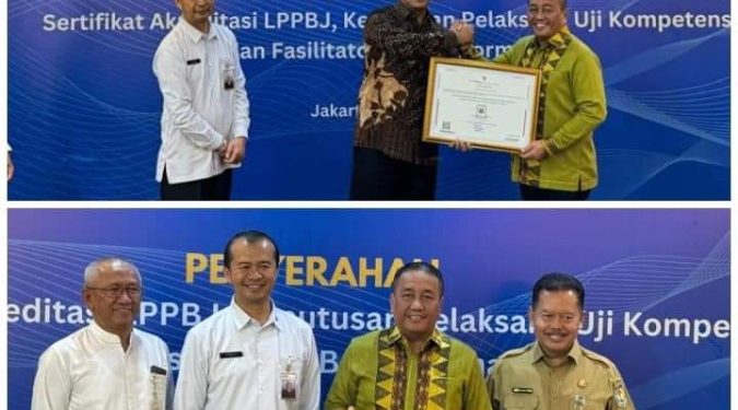 BPSDM Sultra Terima Sertifikasi Akreditasi “B” Sebagai Lembaga Pelatihan Pengadaan Barang dan Jasa Dari LKPP-RI