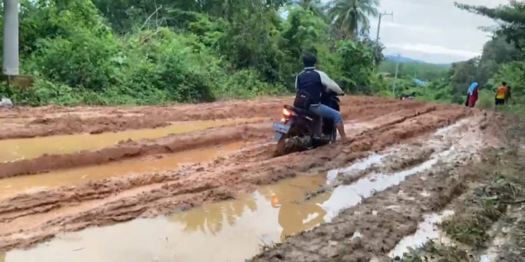 Akses Jalan Langgapulu-Namu Memprihatinkan