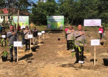 Sambut HUT Bhayangkara ke-78, Polda Gandeng Pemkab Konsel Gelar Aksi Penanaman Sejuta Pohon