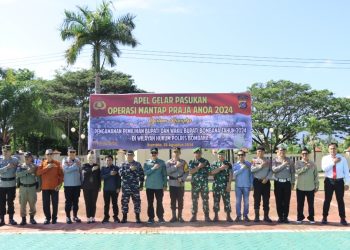 Siap Amankan Pilkada Serentak, Polres Bombana Gelar Apel Pasukan Operasi Mantap Praja Anoa 2024