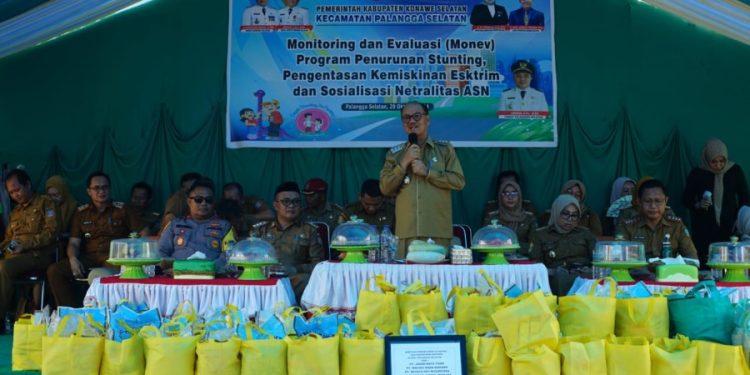 Bupati Surunuddin Gencar Monev Penanganan Stunting dan Kemiskinan Ekstrim