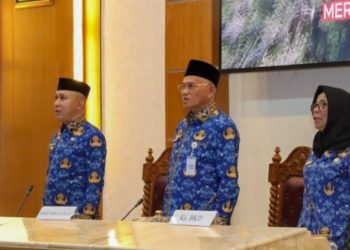 Sekda Asrun Lio Resmi Lepas Kafilah Sultra MTQ ke-VII Korpri Tingkat Nasional