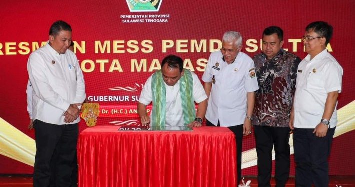 Pj Gubernur Andap Resmikan Mess Pemda Sultra di Makassar