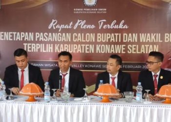 KPU Konsel Tetapkan Paslon Irham-Wahyu Sebagai Bupati Terpilih Pilkada Tahun 2024