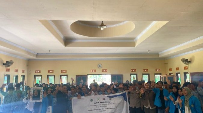 Kolaborasi Mahasiswa KKN Dengan PRS Kemensos RI dan Polsek Landono Edukasi Ratusan Siswa Pernikahan Dini dan Penyalahgunaan Narkoba