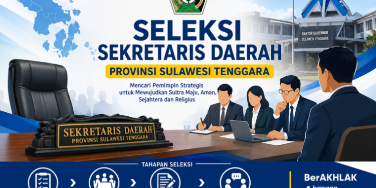 Enam Pejabat Lulus Seleksi Administrasi Calon Sekda Sultra, Tahapan Kompetensi Dimulai 1 September